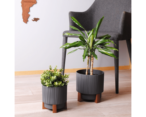 Ghiveci Oslo cu insetie si suport d24 cm Aleana